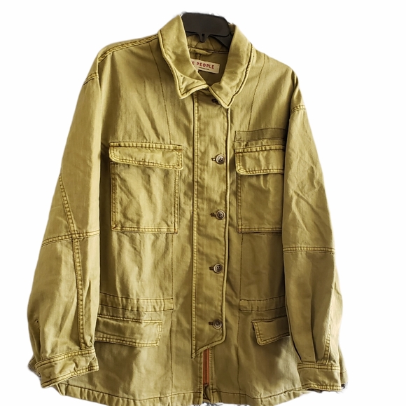 Free People Women's Army Military Jacket Sz,M - Picture 7 of 12